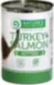 Canned pet food for junior cats with turkey and salmon