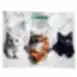Couverture douce, avec application de chatons, blanche