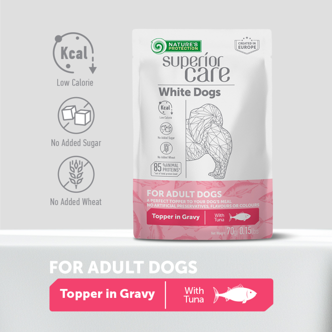 wet food supplement with tuna for adult white-coated dogs of all breeds - 3