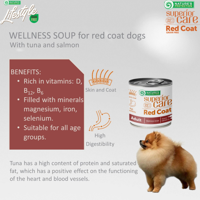 Red Coat complementary feed - soup for adult dogs of all breeds with salmon and tuna - 4