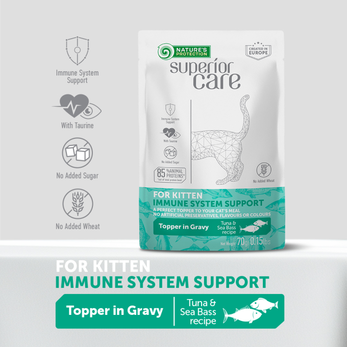 wet food supplement with tuna and sea bass for the immune system support of kitten of all breeds - 3
