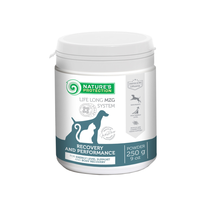 Recovery and Performance complementary feed for adult dogs and cats for energy level support and body recovery