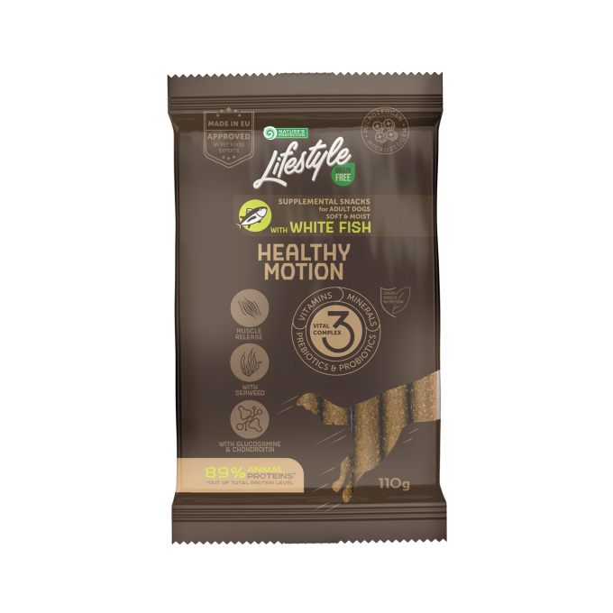 mangime complementare senza cereali - snack per cani adulti con pesce bianco - 0