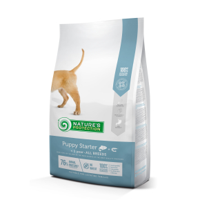 dry food for puppies of all breeds with salmon and krill