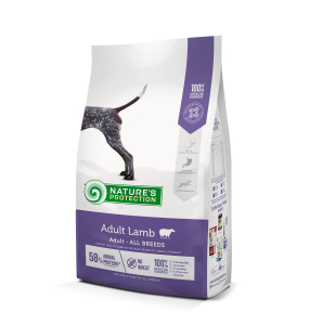 dry food for adult dogs of all breeds with lamb