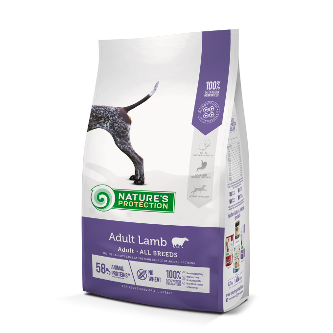 dry food for adult dogs of all breeds with lamb - 1