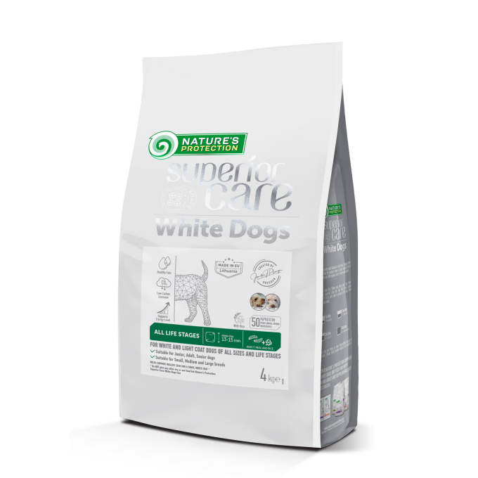 cibo secco con insetti per cani di tutte le taglie e di tutte le fasi di vita con pelo bianco - 0