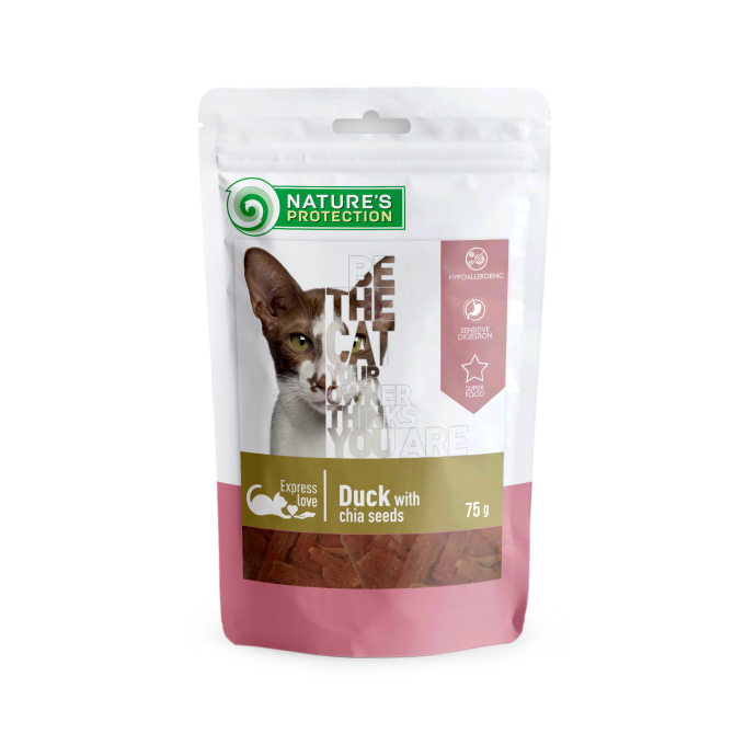 snack per gatti anatra con semi di chia - 0