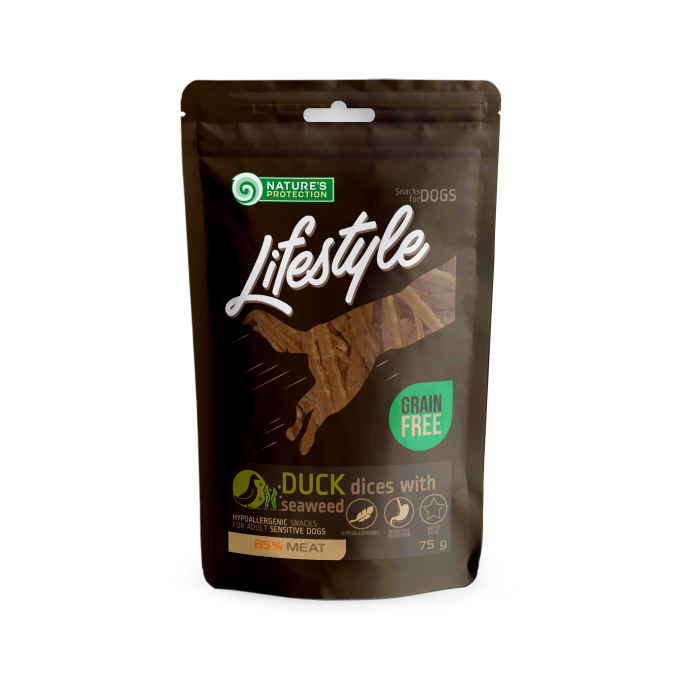 snack per cani a base di anatra morbida con alghe, - 0