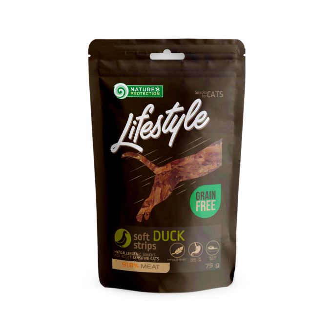 snack für Katzen weiche Entenstreifen - 0