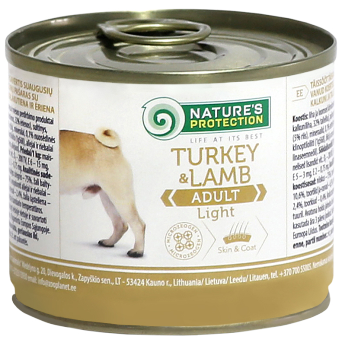 dosenfutter für ausgewachsene Hunde mit Puten- und Lammfleisch - 0