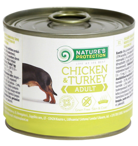 dosenfutter für ausgewachsene Hunde mit Huhn und Truthahn
