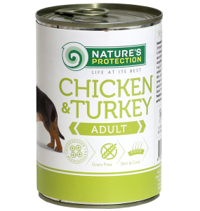 canned pet food for adult dogs with chicken and turkey