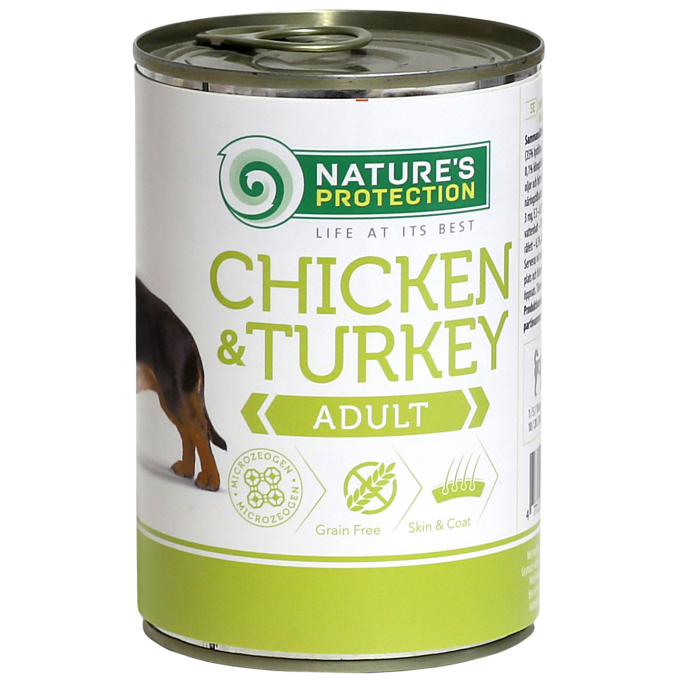 canned pet food for adult dogs with chicken and turkey - 1