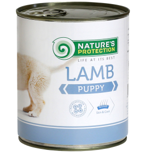 canned pet food for junior dogs with lamb