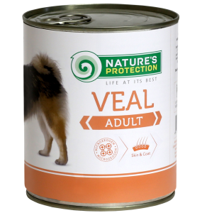 canned pet food for adult dogs with veal