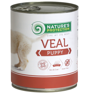 canned pet food for junior dogs with veal