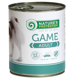 canned pet food for adult dogs with game