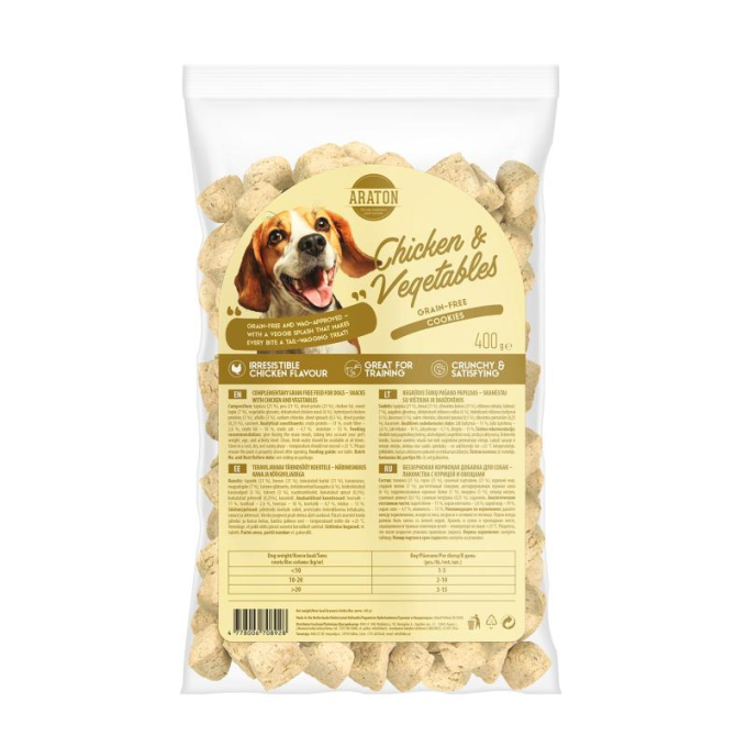 complementary feed-snacks for dogs, grain-free biscuits with chicken and vegetables - 0
