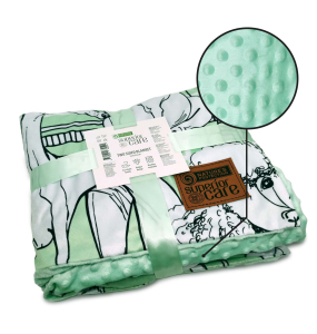 deken, met witte puppies