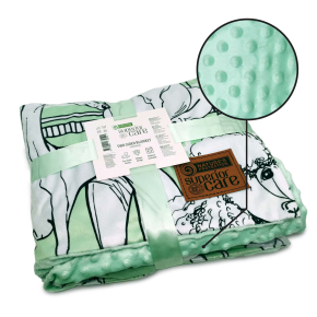 couverture, avec chiots blancs