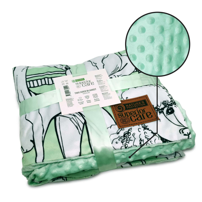 couverture, avec chiots blancs - 0