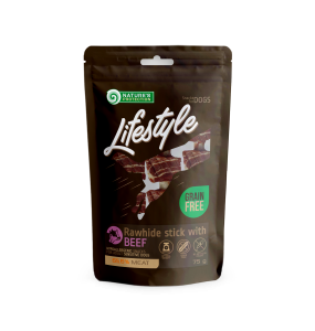 лакомства для собак, палочки из сыромятной кожи с говядиной