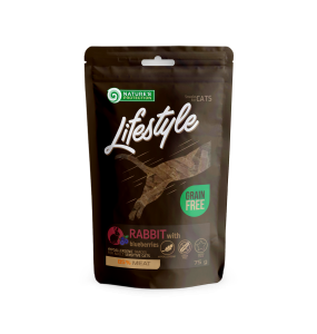 snack voor katten met konijn en bosbessen