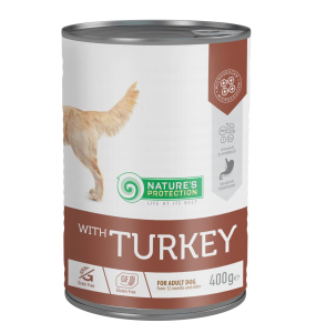 canned pet food for adult dogs with turkey