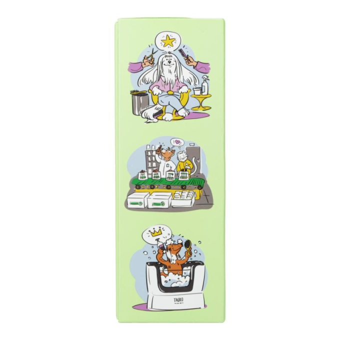 borraccia in plastica con illustrazioni, colore verde, con cannuccia - 4