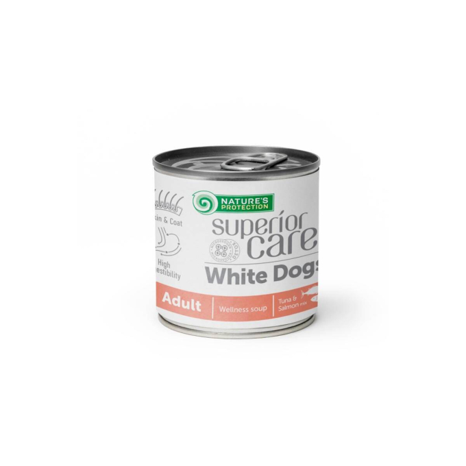 White Dogs aanvullend diervoeder - soep voor volwassen honden van alle rassen met zalm en tonijn - 1