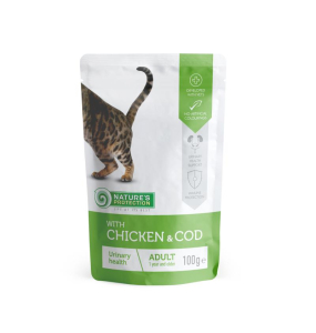 canned pet food for adult cats with chicken and cod