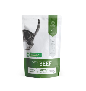 canned pet food for junior cats with beef