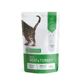 canned pet food for adult cats with beef and turkey
