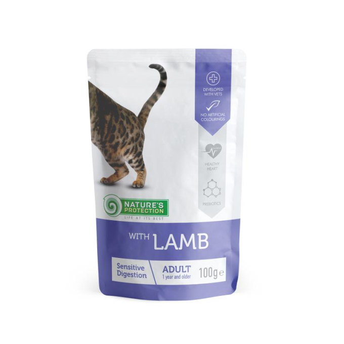 canned pet food for adult cats with lamb - 0