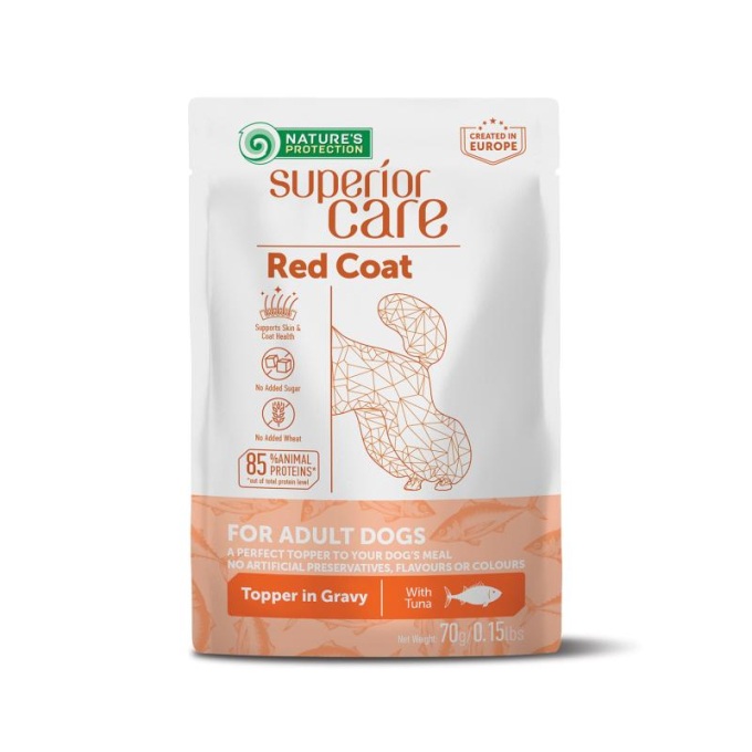 wet food supplement with tuna for adult red-coated dogs of all breeds - 0