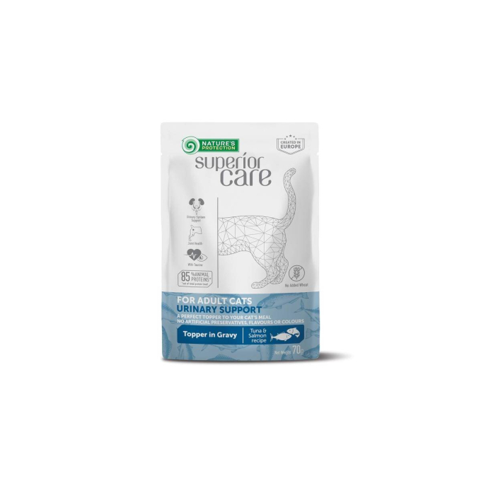natvoedingssupplement met tonijn en zalm voor de ondersteuning van een gezond urinewegstelsel bij volwassen katten van alle rassen - 1