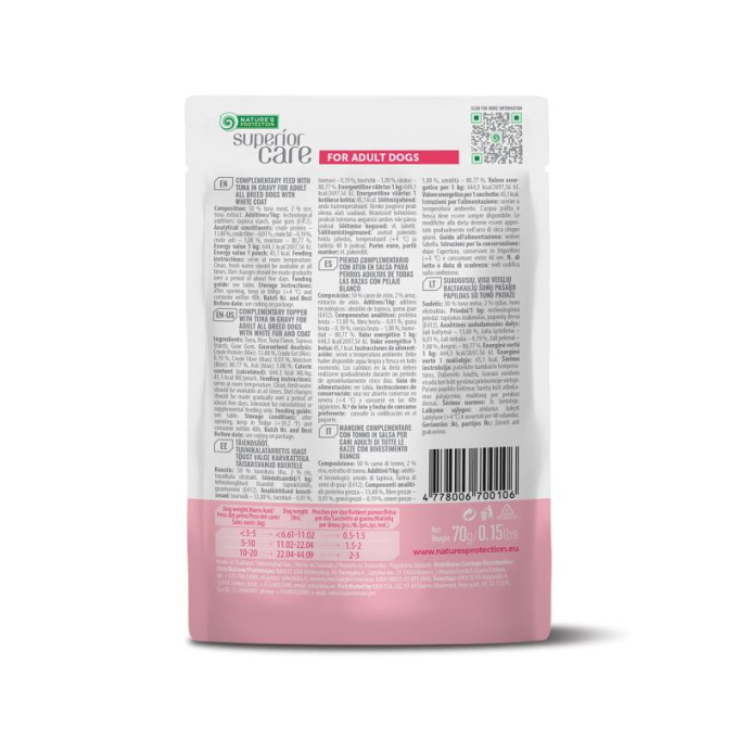 complément alimentaire humide avec du thon pour les chiens adultes à pelage blanc de toutes races - 2