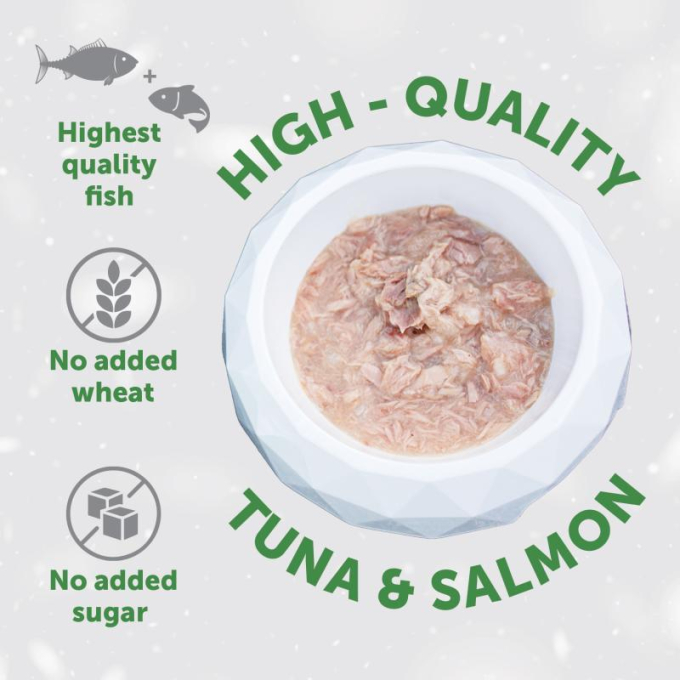 wet food supplement with tuna and salmon for adult white-coated dogs of all breeds - 2