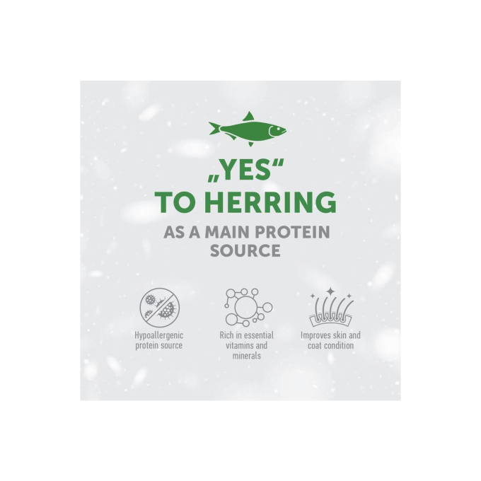 dry grain free pet food with herring for adult all breed cats with white coat - 3