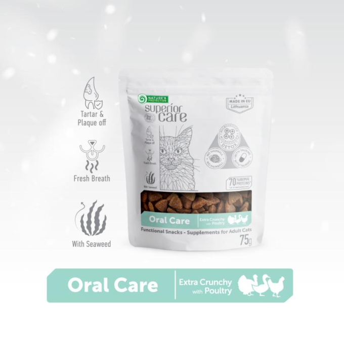 complementary feed - snacks for oral care with poultry for adult cats - 3
