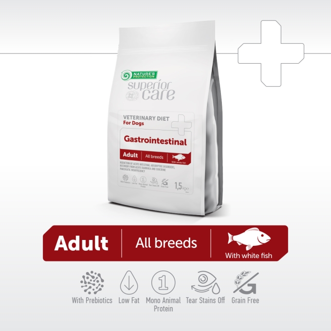 dry dietetic pet food with white fish for adult dogs of all breeds with digestive disorders - 3