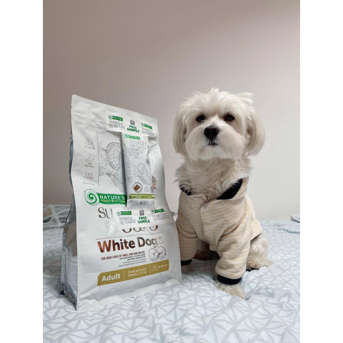 dry food for adult, small and mini breed dogs with white coat, with lamb - 3