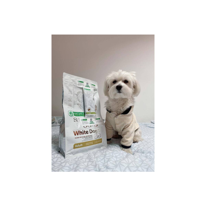 alimento seco para perros adultos de razas pequeñas y mini de pelo blanco, con cordero - 2