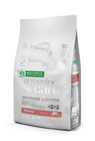 dry grain free food for puppies of all breeds with white coat, with salmon dry grain free food for puppies of all breeds with white coat, with salmon
