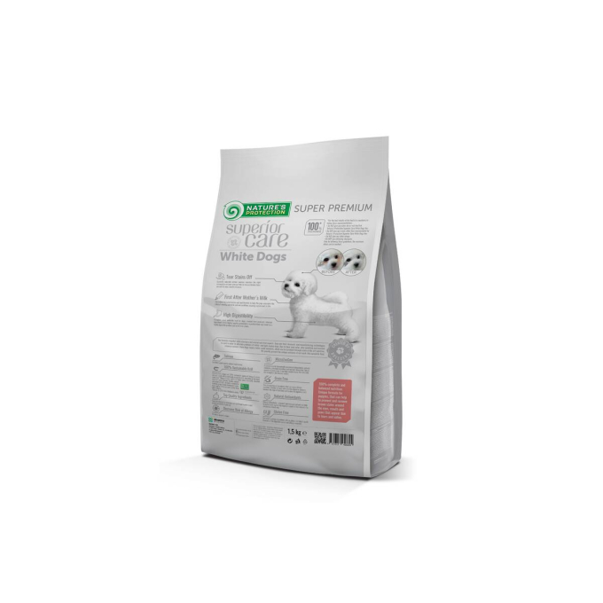 сухой беззерновой корм для щенков всех пород с белой шерстью, с лососем - 2