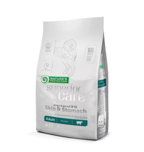 dry food for adult dogs of all breeds with sensitive skin and stomach, with lamb