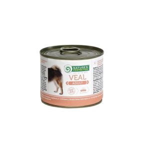 canned pet food for adult dogs with veal