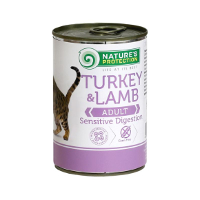 canned pet food for adult cats with turkey and lamb