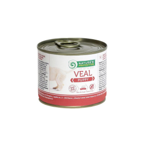 canned pet food for junior dogs with veal